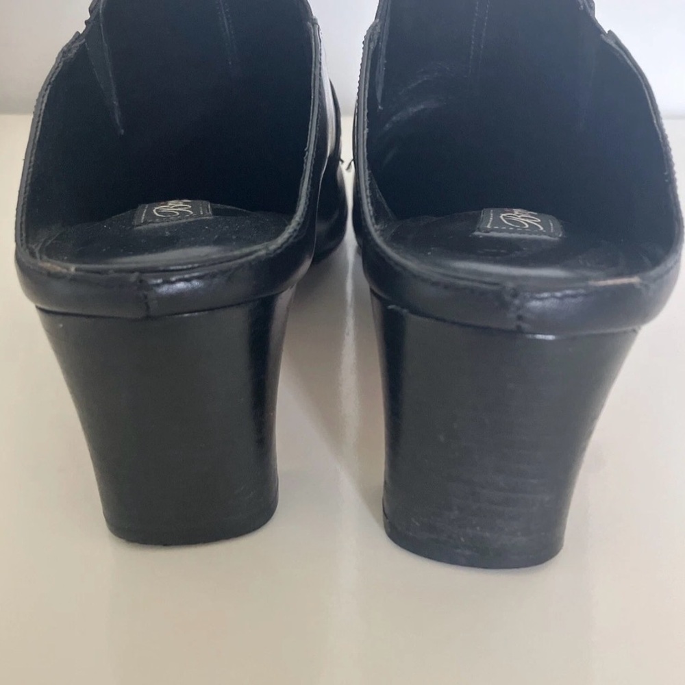 Brighton Black Studded Slip-On Mule Loafers - Picture 6 of 9